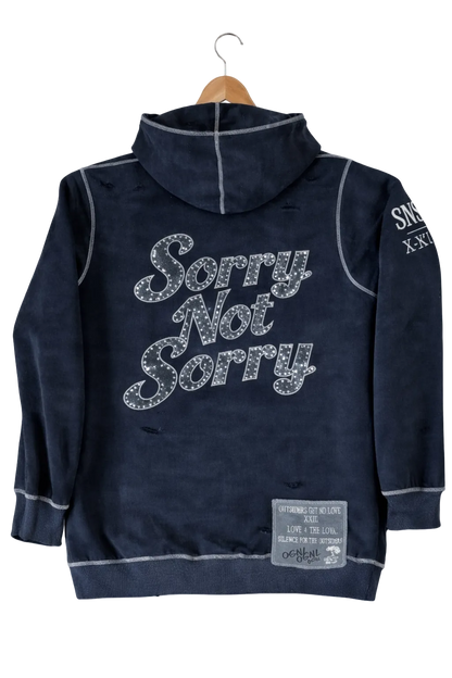 OGNL “Sorry Not Sorry” Distressed Hoodie