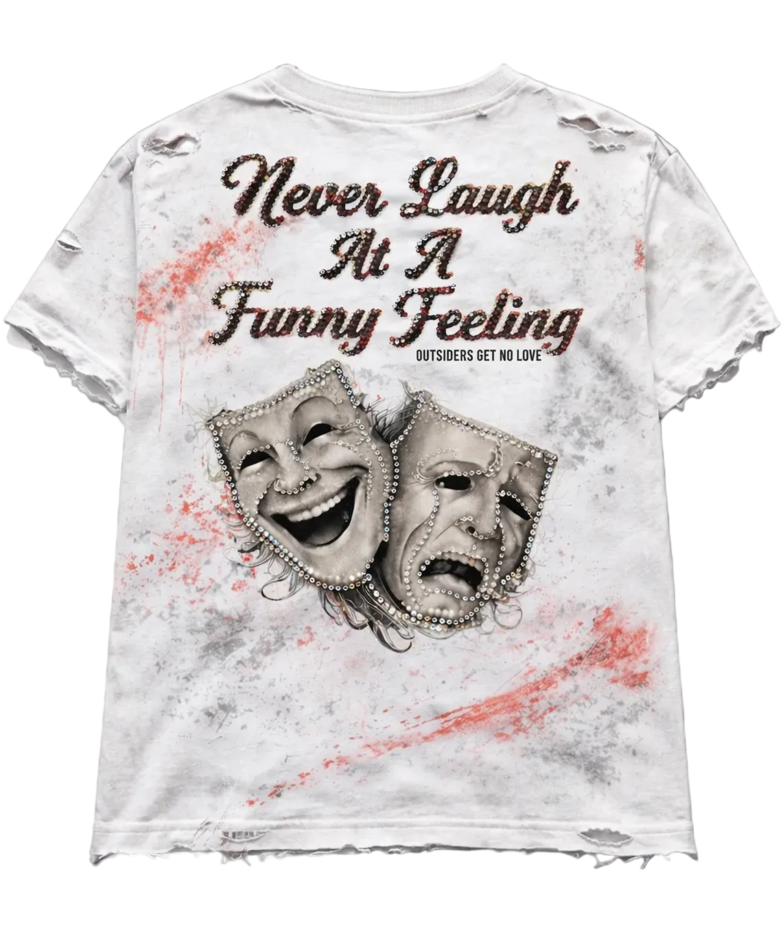 OGNL “Never Laugh At A Funny Feeling” Distressed Tee (PreOrder)