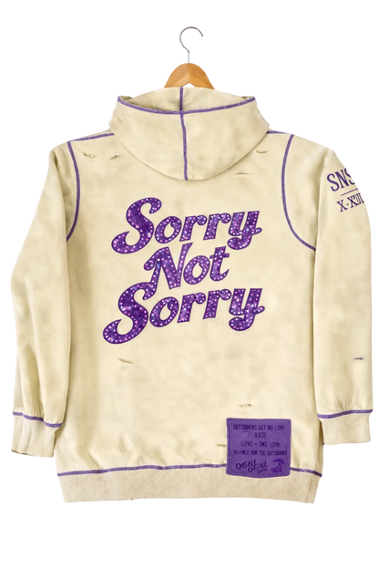 OGNL “Sorry Not Sorry” Distressed Hoodie