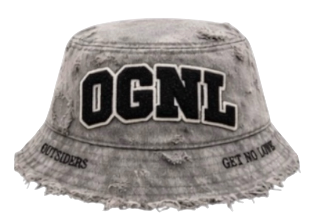 OGNL Distressed Denim Bucket Hat (PreOrder)