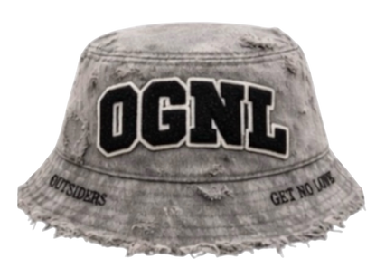 OGNL Distressed Denim Bucket Hat (PreOrder)