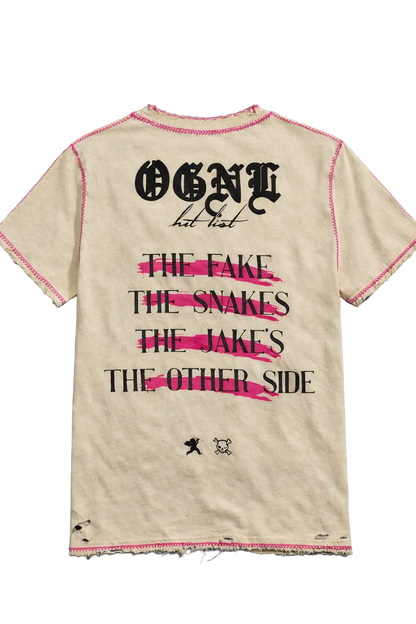 OGNL “Hit List” Distressed Tee (PreOrder)