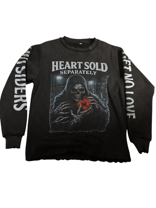 OGNL “Heart Sold Separately” Distressed Crewneck