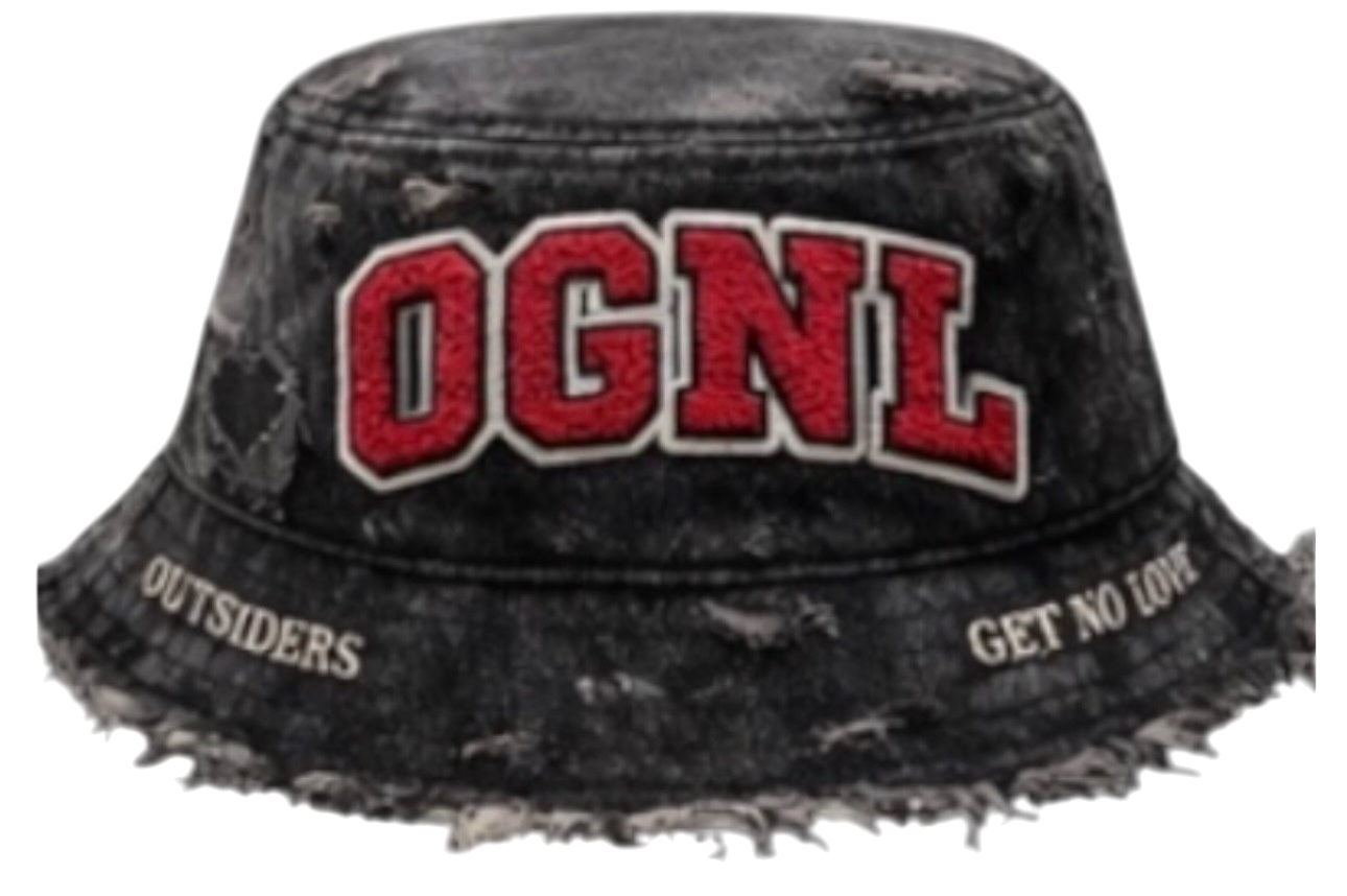OGNL Distressed Denim Bucket Hat (PreOrder)