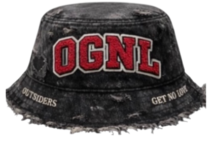 OGNL Distressed Denim Bucket Hat (PreOrder)