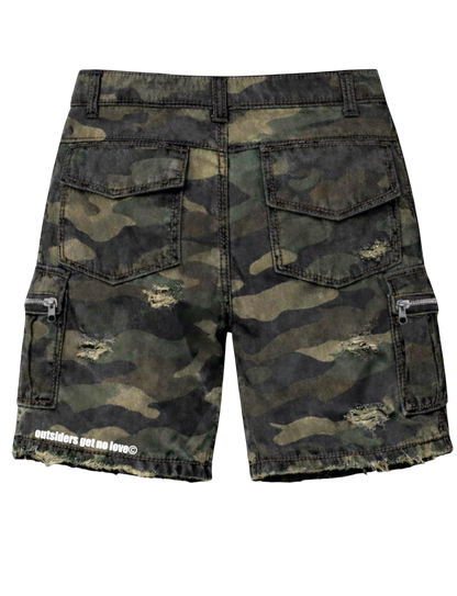 OGNL “Outsiders Get No Love” Camo Cargo Shorts (PreOrder)